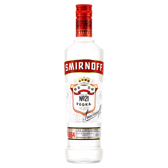 smirnoff no.21 vodka bottle