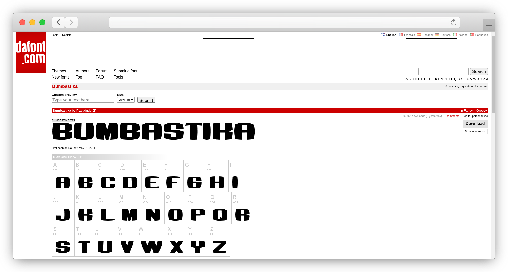 bumbastika font