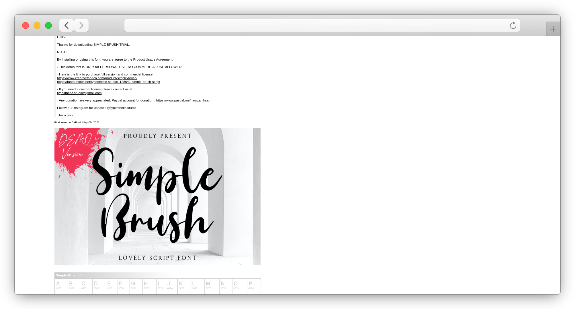 simple brush font