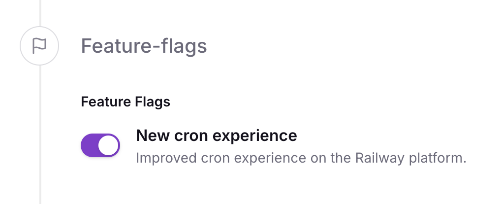 Cron feature flag