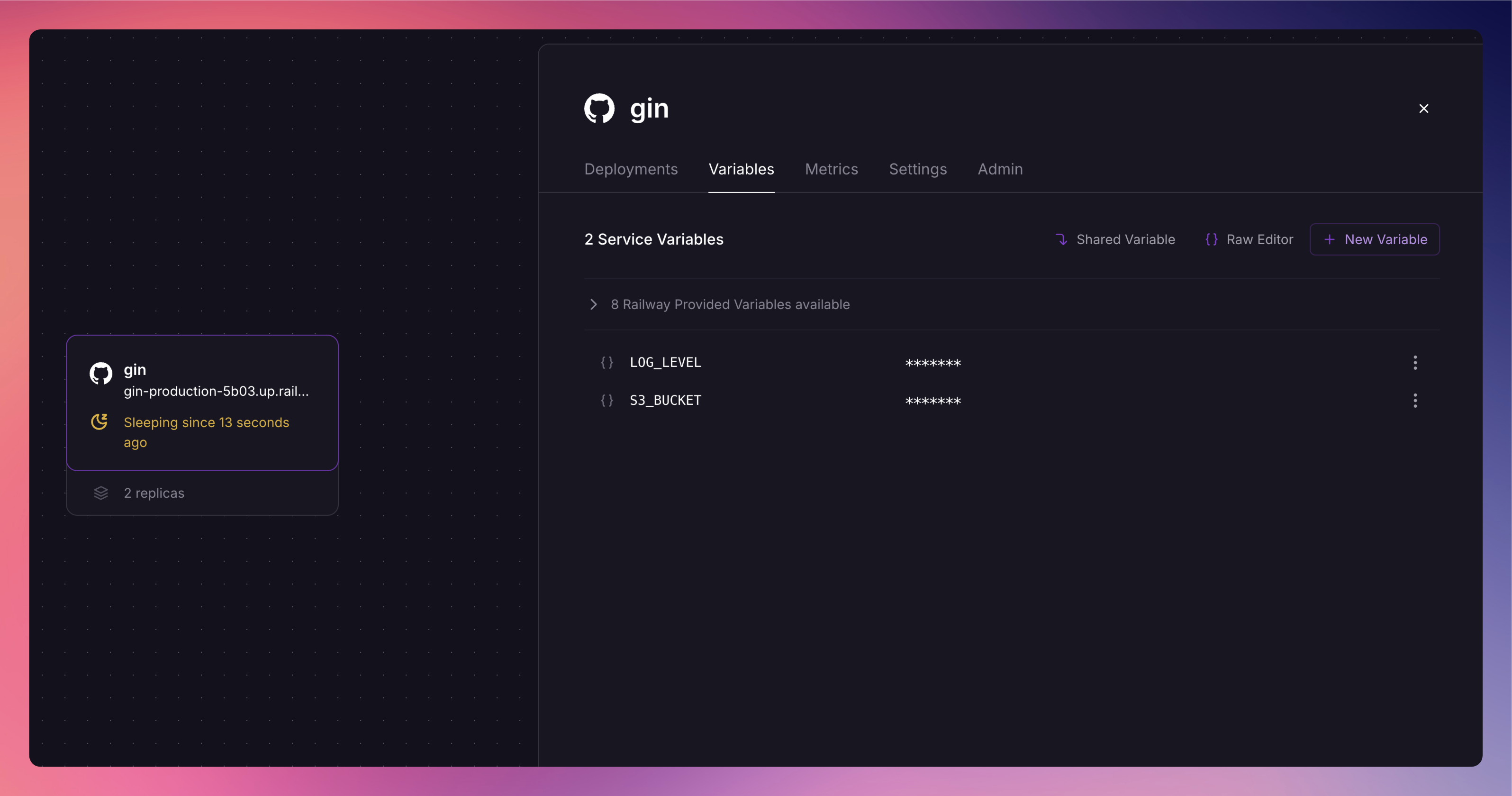 App sleep activated to optimize resource usage and spend