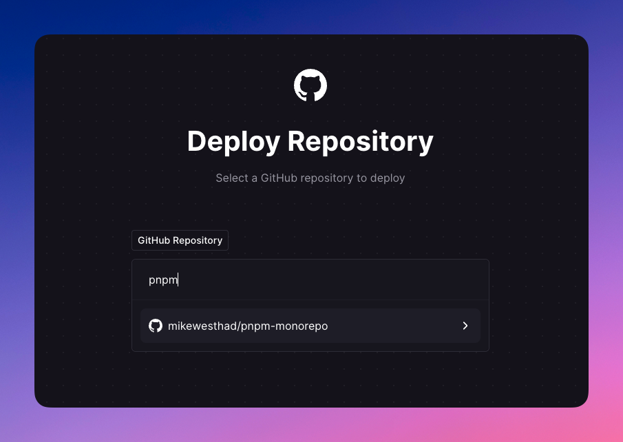 Importing a monorepo from /new