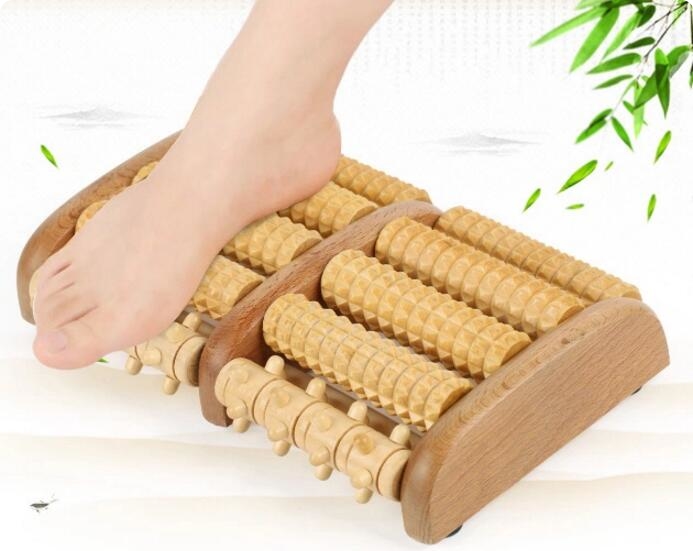 wooden foot roller massager