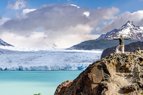 Trekking to a Glacier Grey