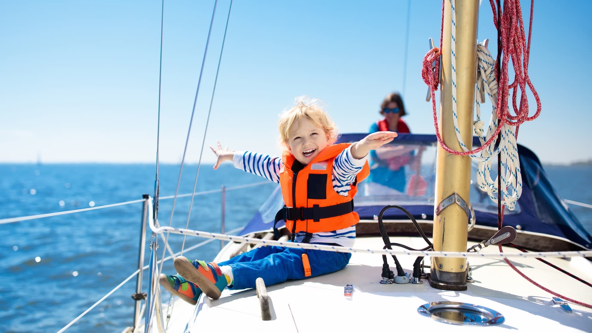 Happy Child On A Family Cruise