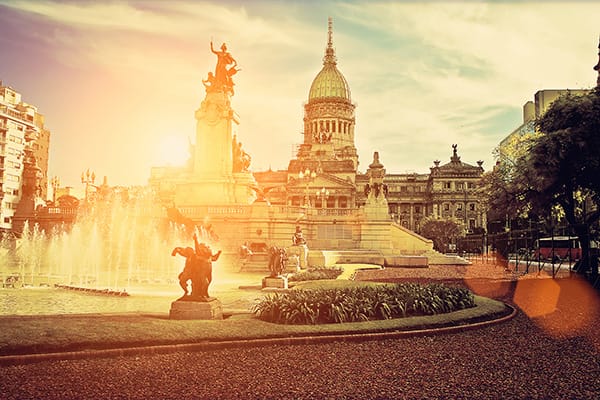 Buenos Aires Fountain Sunset