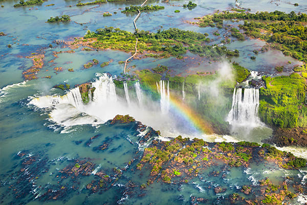 Flying to Iguazu Falls