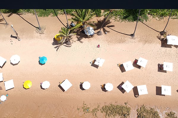 Recife beach from above