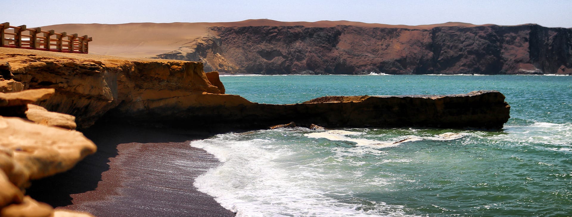 Paracas Peru Coastline with surf