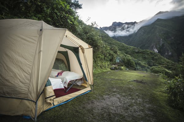 Tent Camping in the Andes Mountains