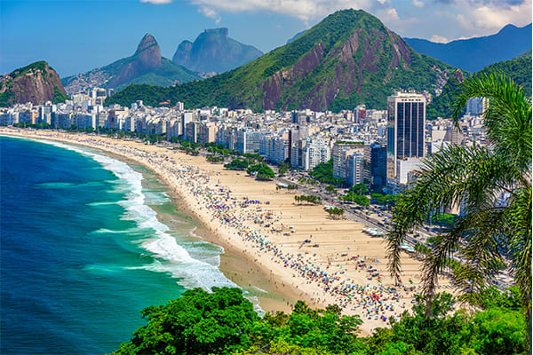 一个视图的里约热内卢的海滩