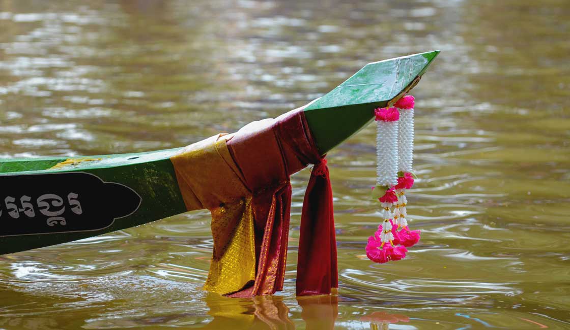 Colorful tail of the Khmer Boat