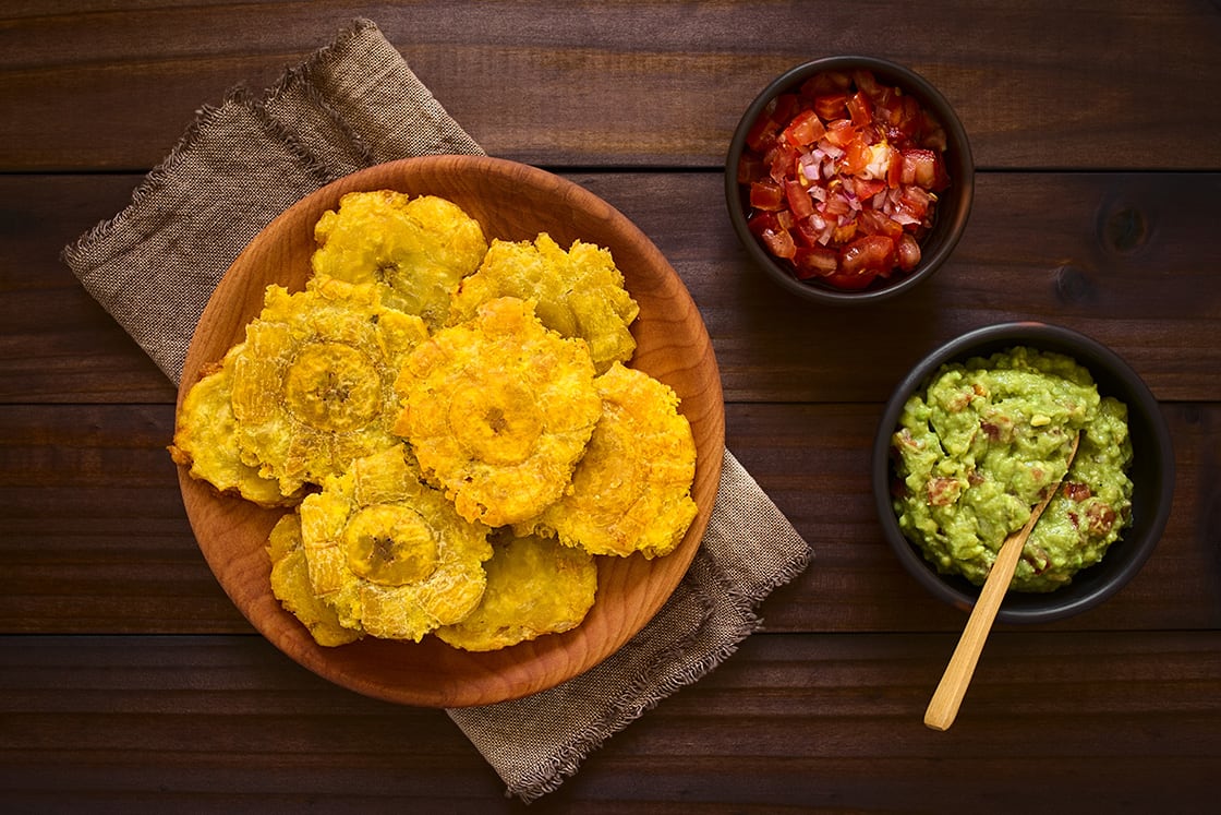  Patacon Ou Toston, Morceaux De Plantain Vert Frits Et Aplatis 