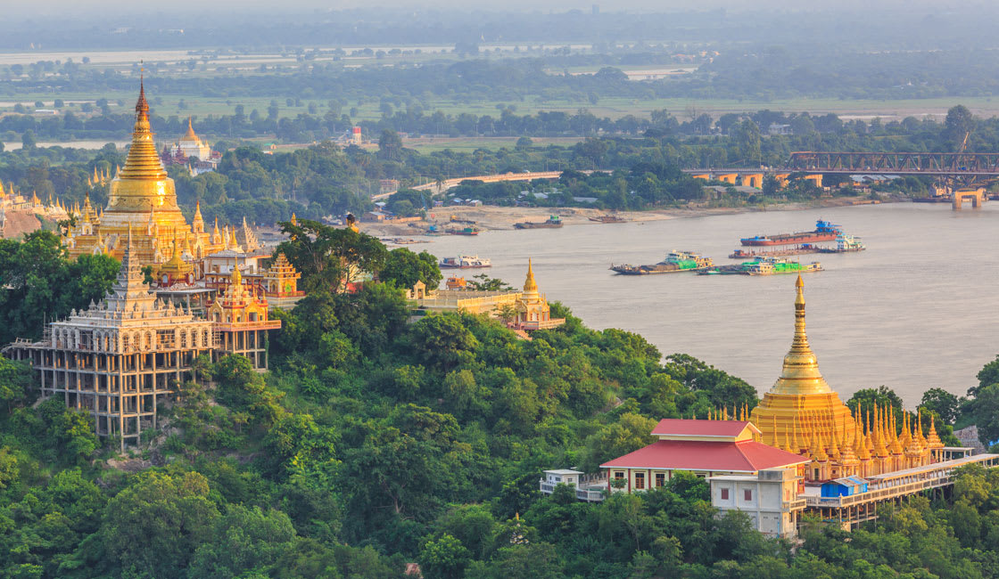 Irrawaddy in Sagaing from the hill