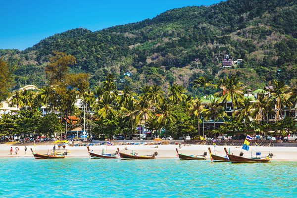 Boats on the beach in Phuket