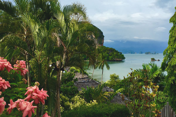 View from the island to the Phang Nga Bay