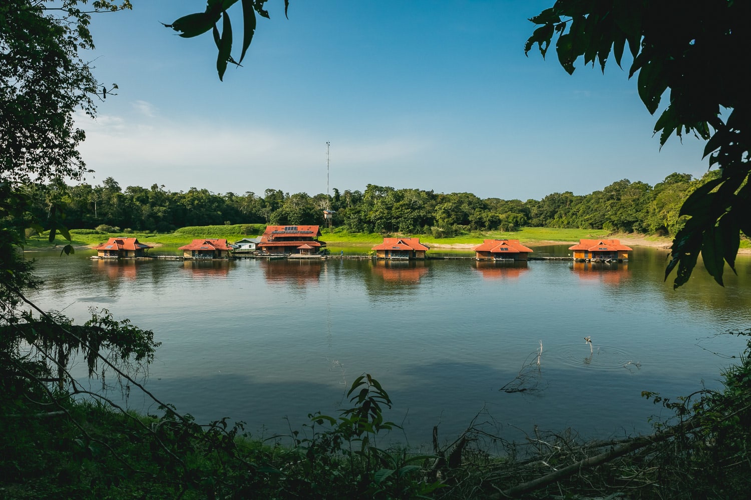 Panoramic View Of The Uacari Lodge, Brazil