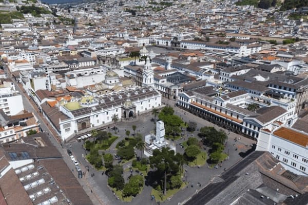 Aerial View of Quito