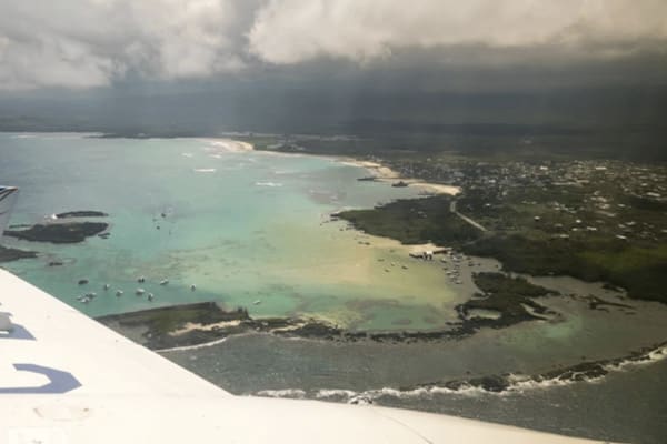 aerial view of the Galapagos Islands