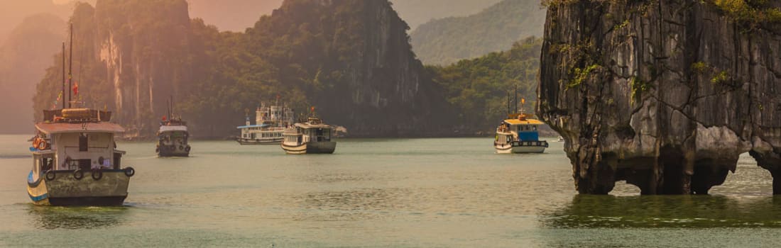 Boats in Ha Long Bay