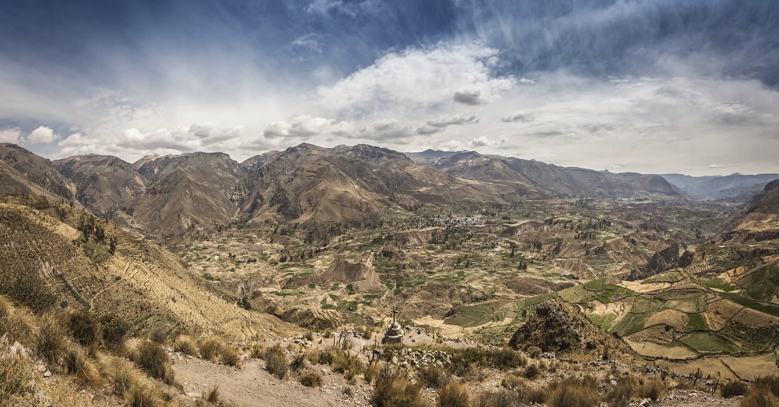 Panoramic View Of The Colca Canyon