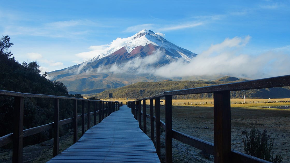 科多帕希火山火山的壮观景色