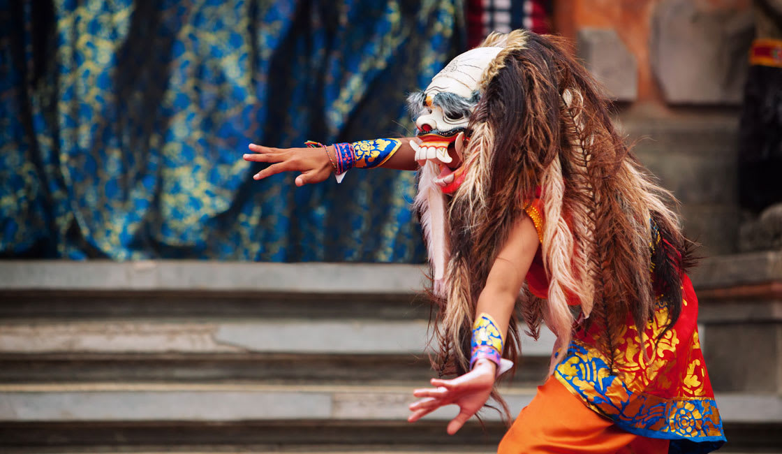 man wearing costume