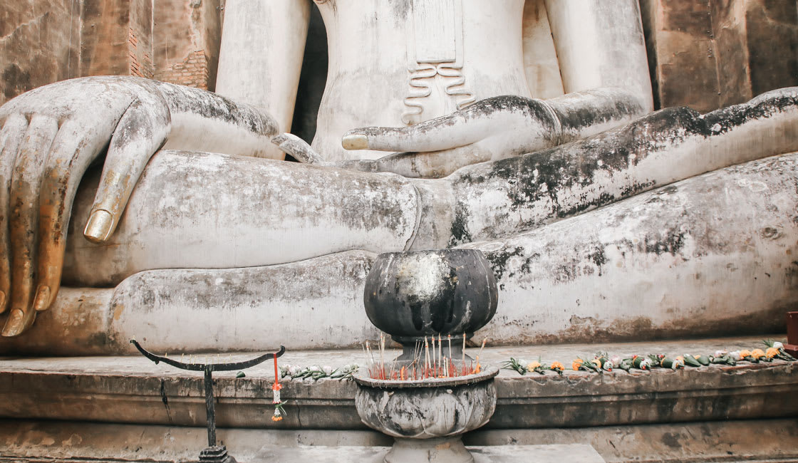 Close-up of a Buddha statue