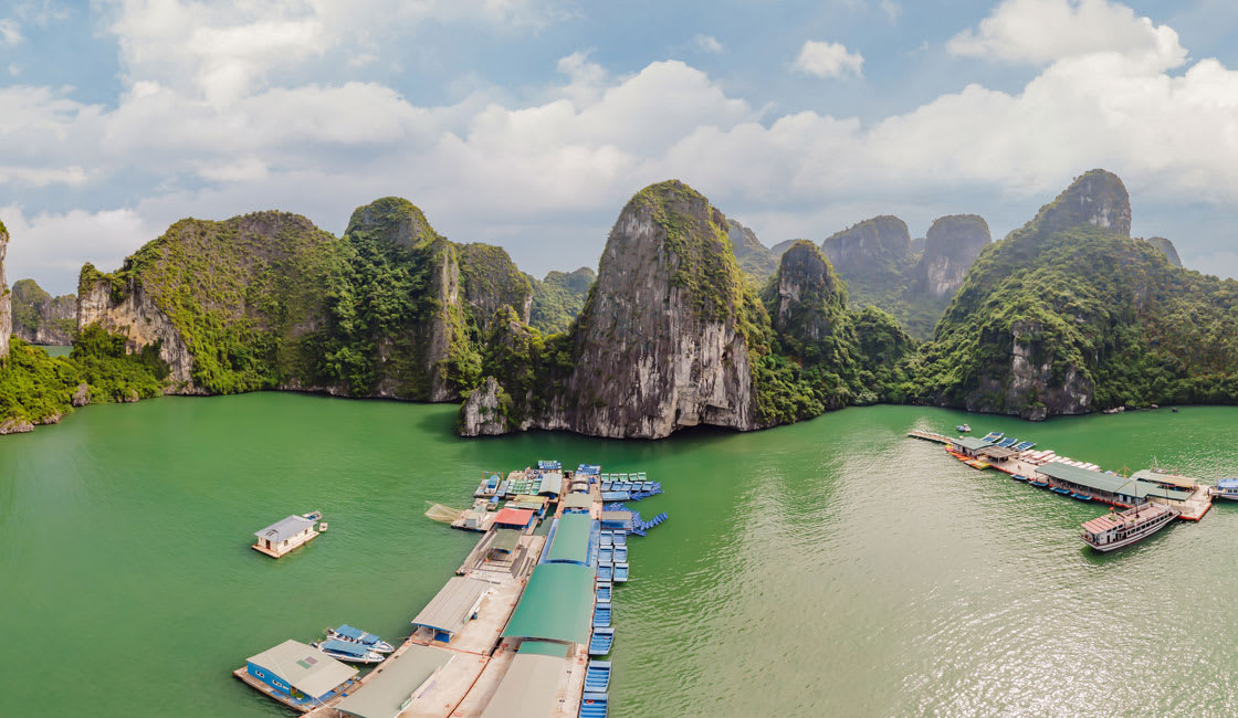 Halong Bay and the fish farms