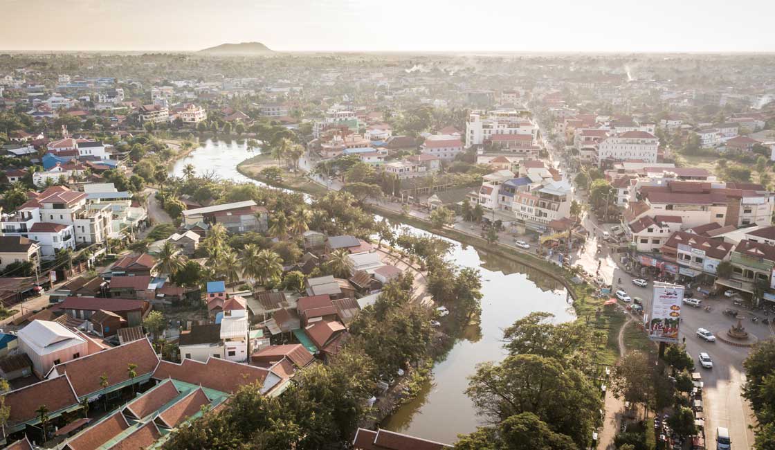 Aerial View of Siem Reap