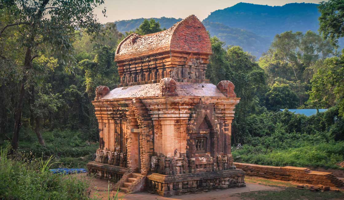 Reconstructed brick temple