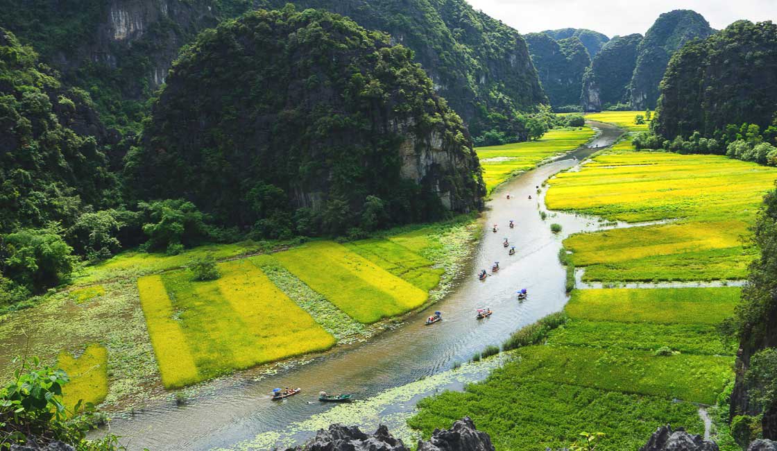 Narrow river between hills