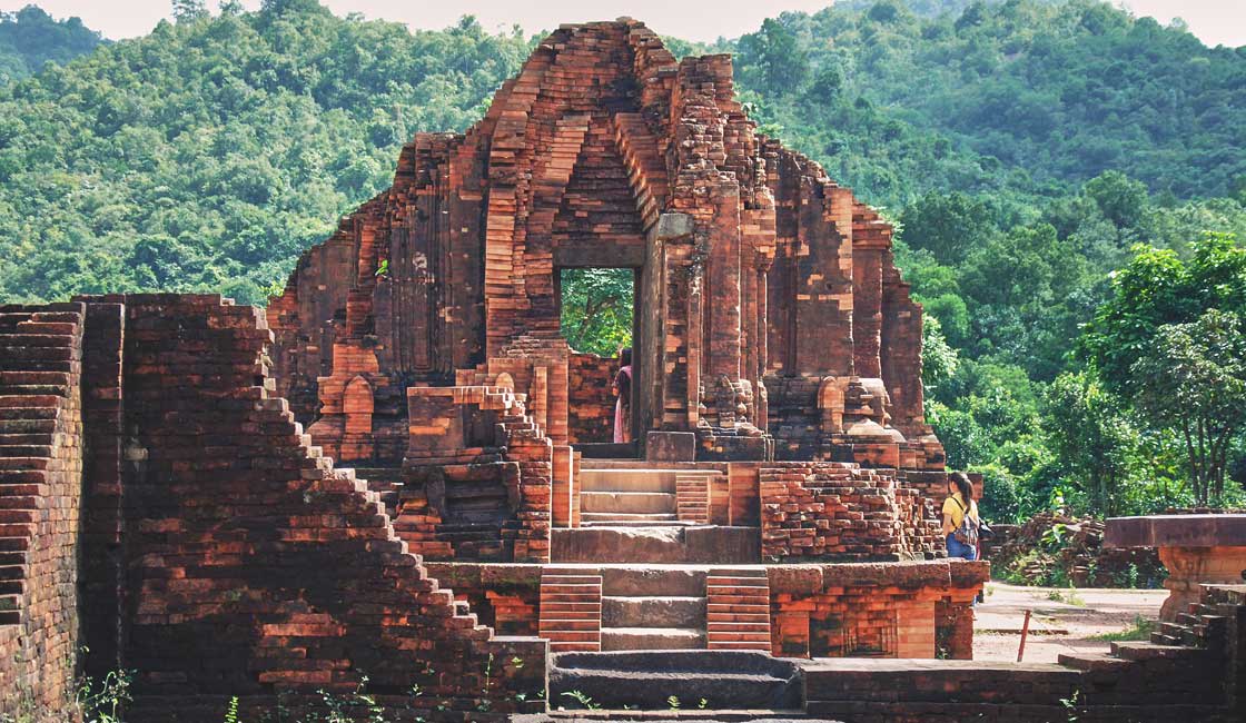 Ruins of a brick temple