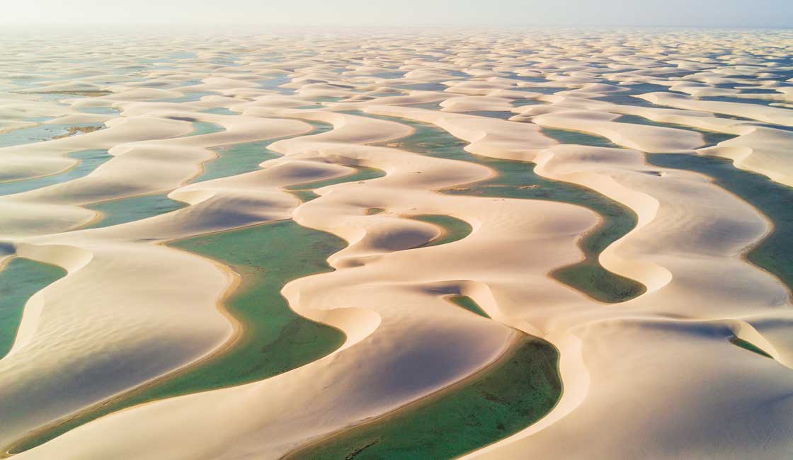 Large area with sand dunes 