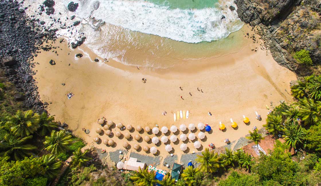 Beach aerial view