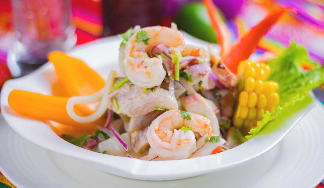 Ceviche with shrimps