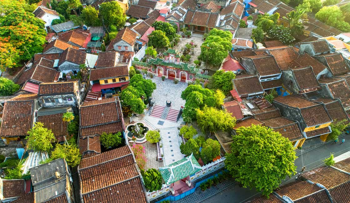 Aerial view of Hoi An old town