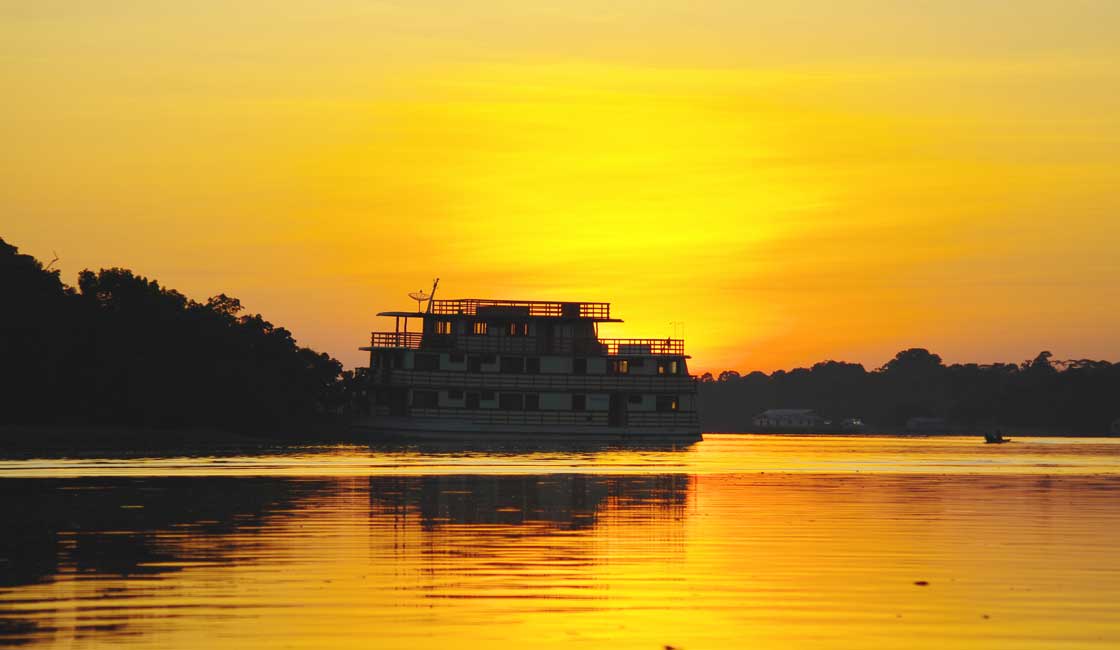 Passengers' ship on the Amazon River