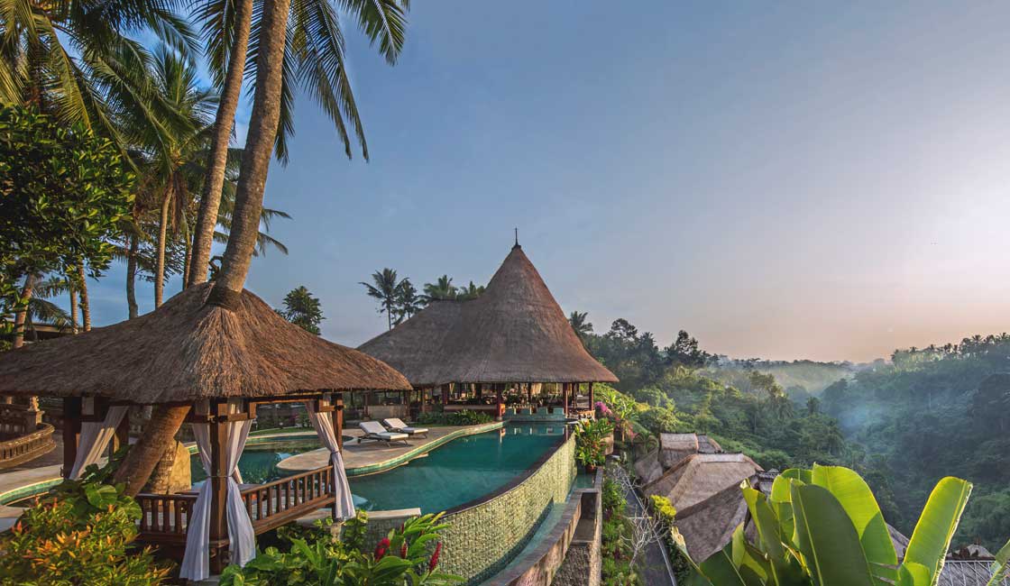 Pool with a valley view