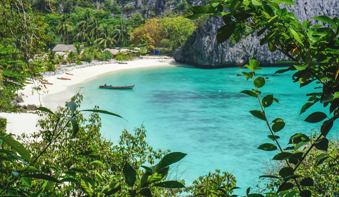 Beach and turquoise water