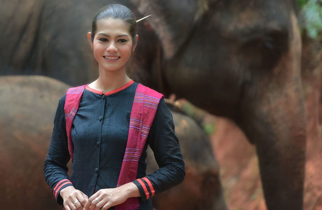 lady wearing black in a circus