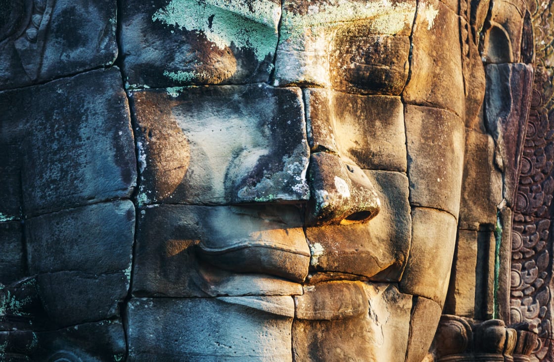 stone face statue