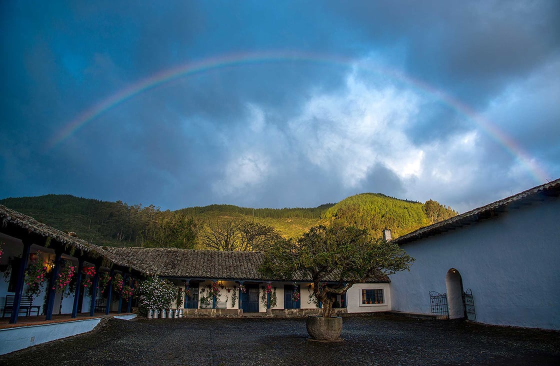 rainbow from patio casa zuleta