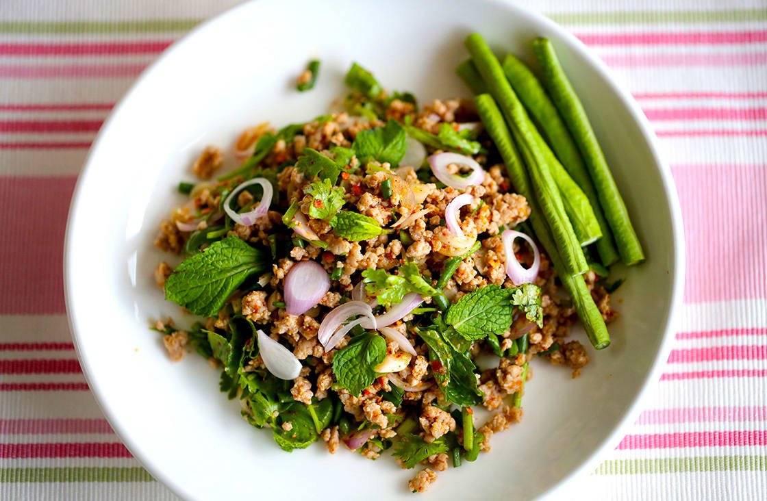 Spicy Salad served on a white dish