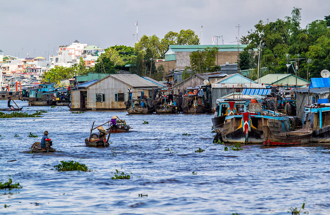 Mekong,River,-,Near,Chau,Doc,-,Vietnam