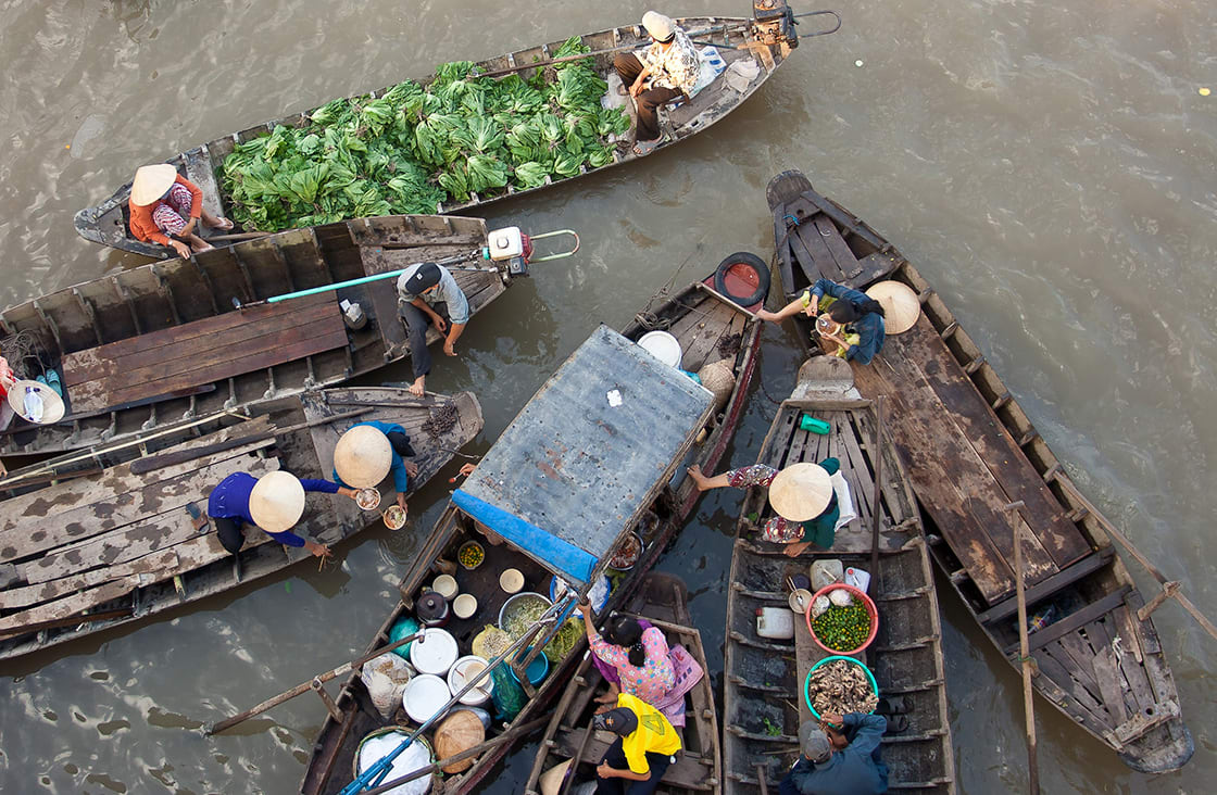 Mekong,Floating,Market