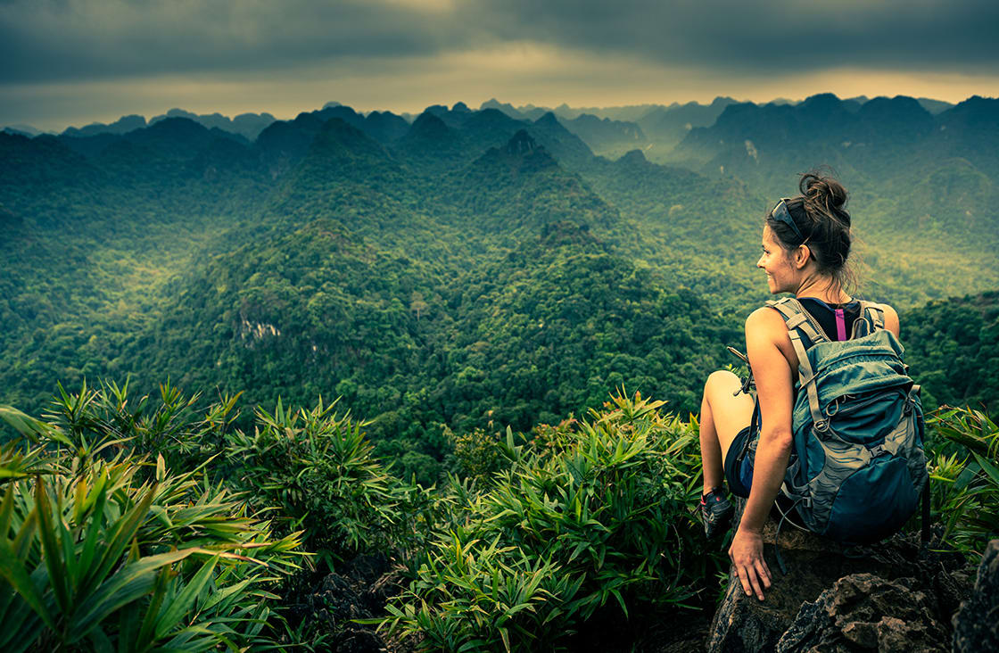 Tourist,In,Vietnam,Backpacker,Enjoys,The,View,Of,The,Cat