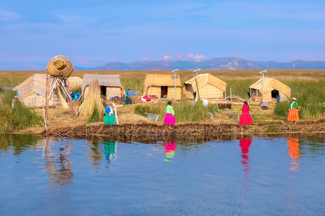 The Floating Islands Of Uros On Lake Titicaca