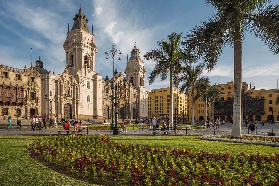 View Of The Cathedral And Lima Main Square