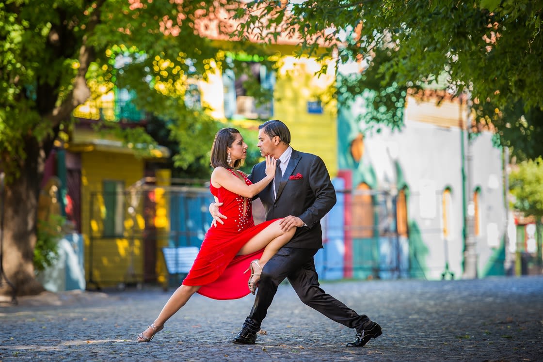 Couple Dancing Tango In Buenos Aires